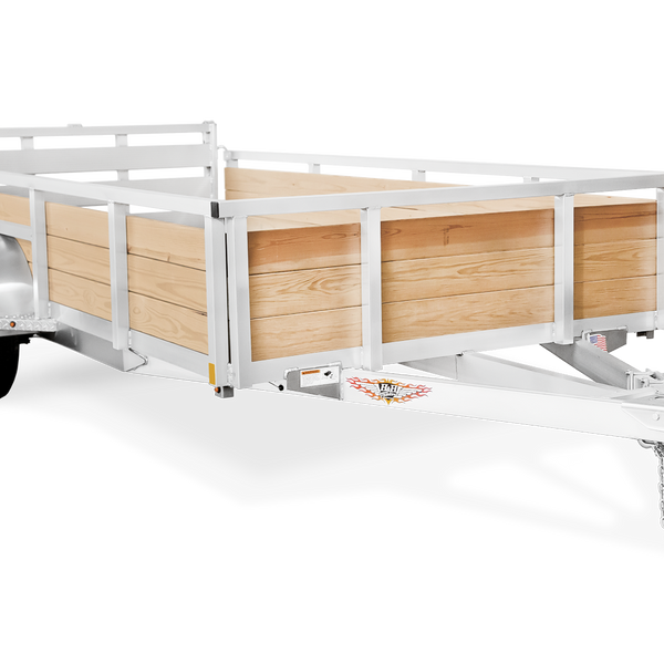 2022 H&H 76" X 12' AKUMINUM WOOD SIDE UTILITY TRAILER