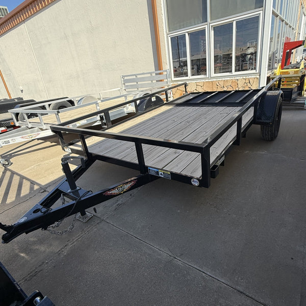2023 H&H 72" X 12' ALUMINUM RAIL SIDE UTILITY TRAILER